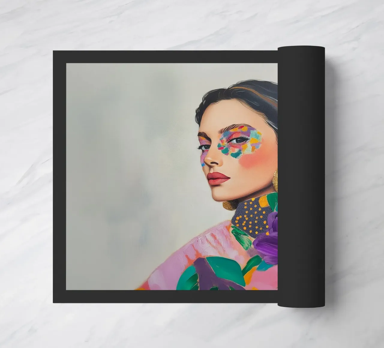 Il make-up di Gold Style Loves zerbino da Carinaprint