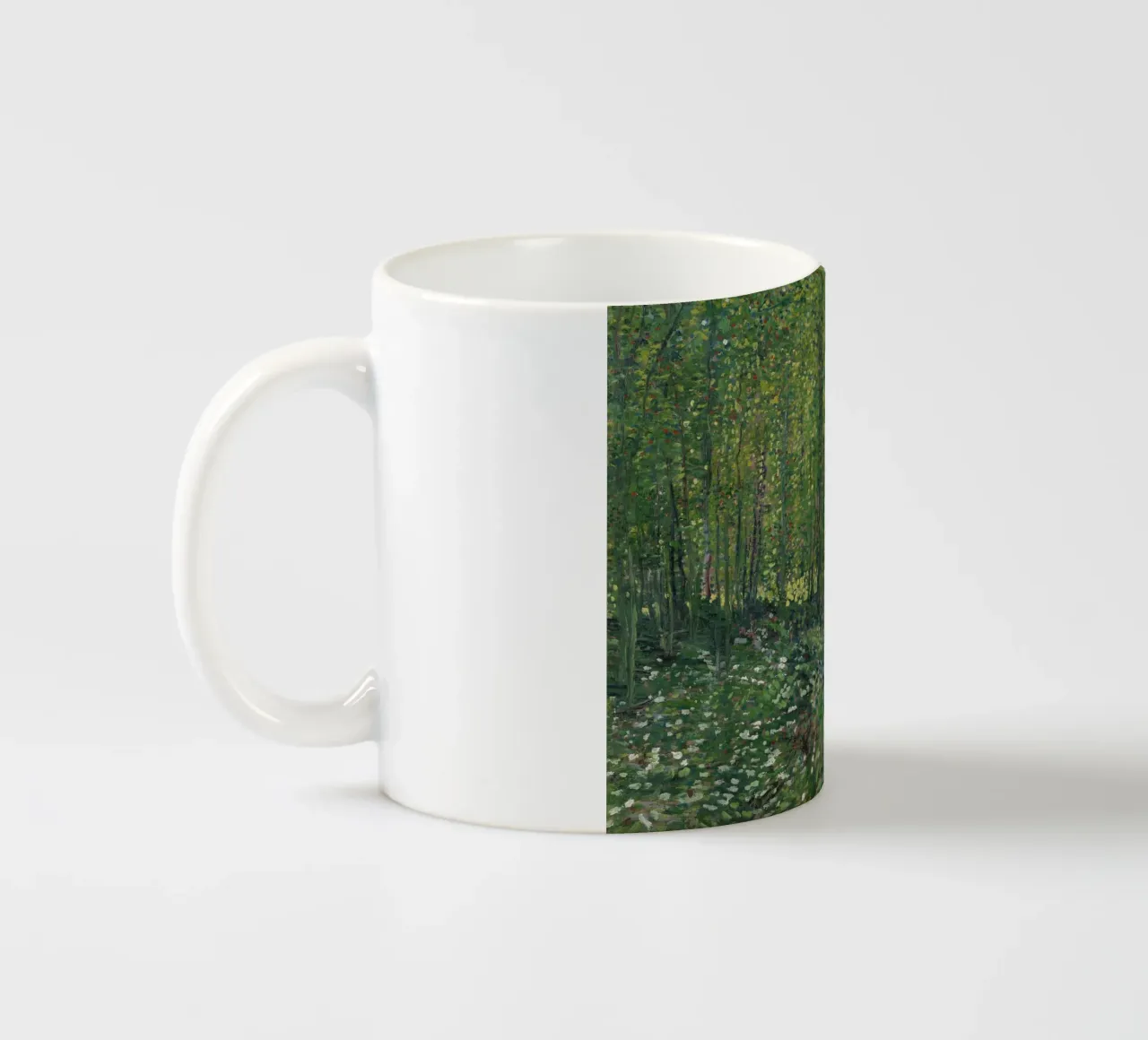 Van Gogh - Alberi e sottobosco, 1887 tazza in ceramica da Timeless Artworks