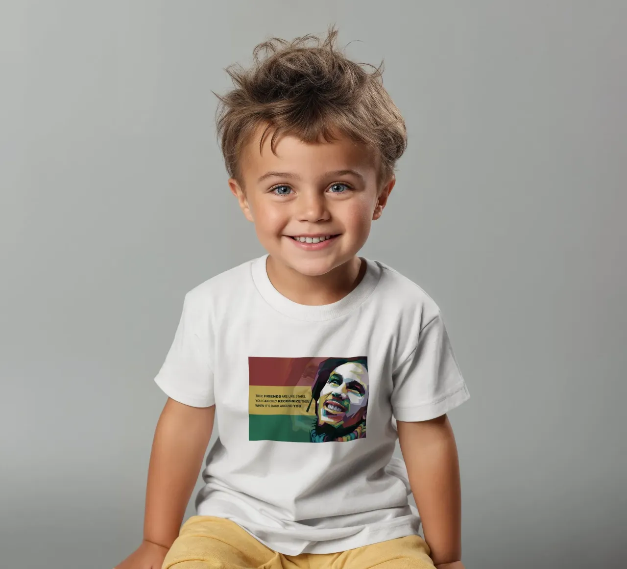 Tuff Gong Quotes kids t-shirt by Alkahfsmart
