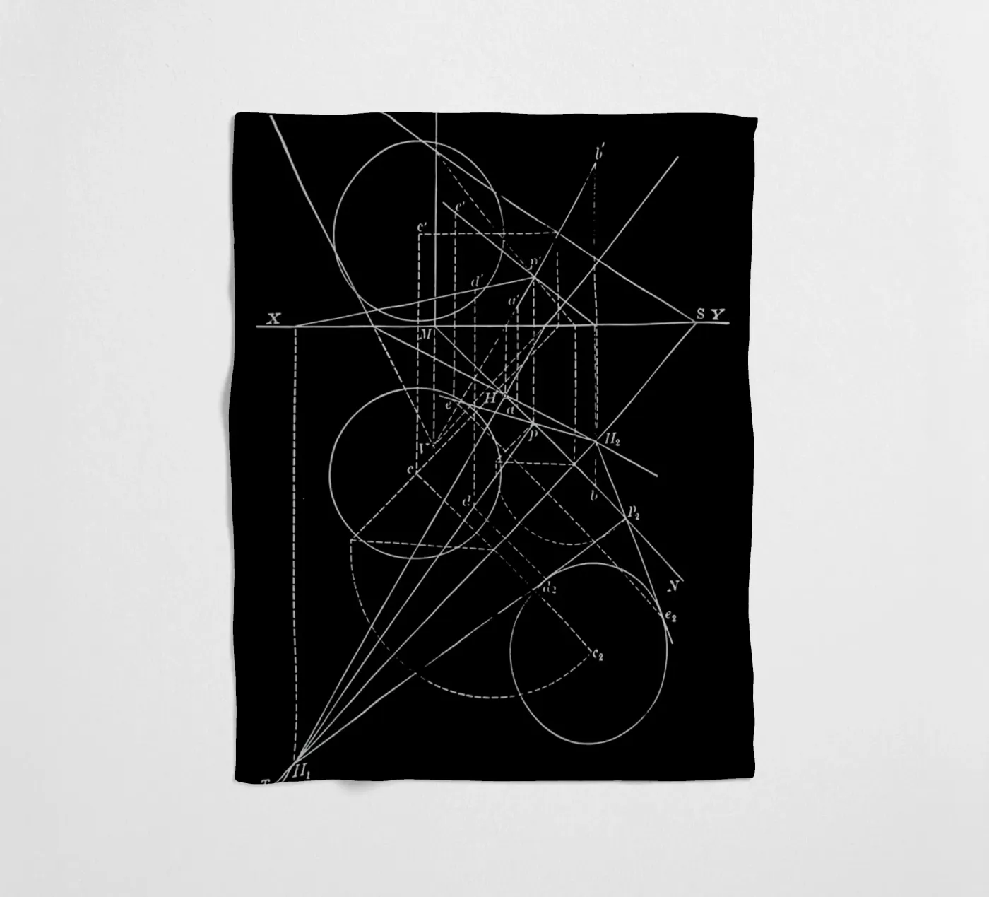 Compasses fleecedeken van Astër