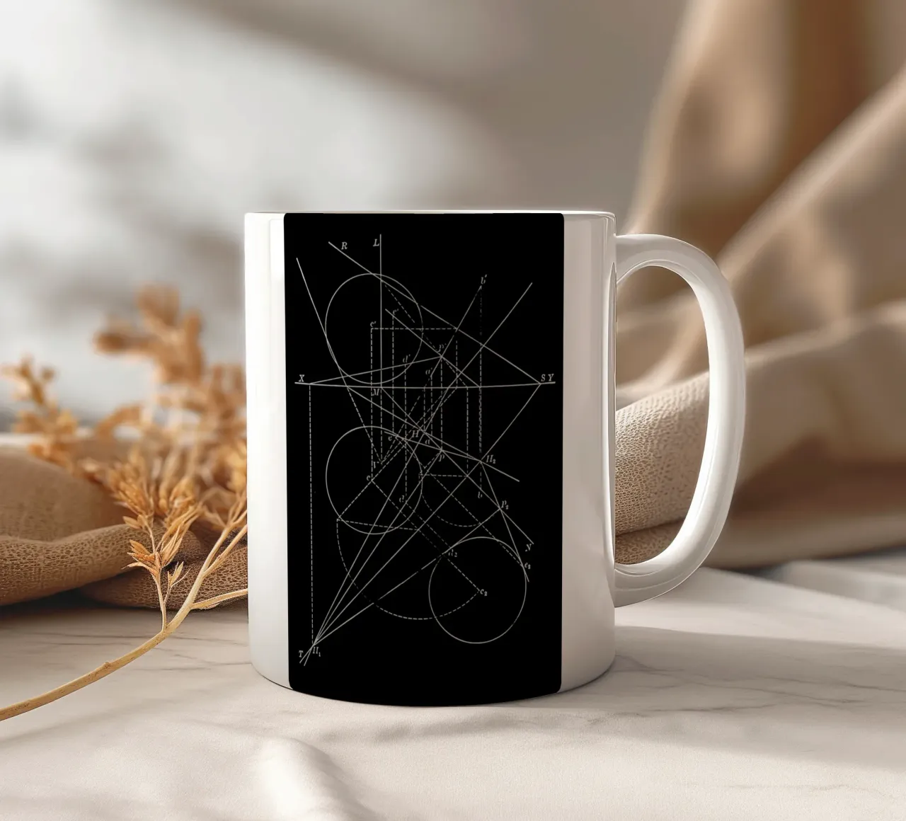 Compasses tazza in ceramica da Astër