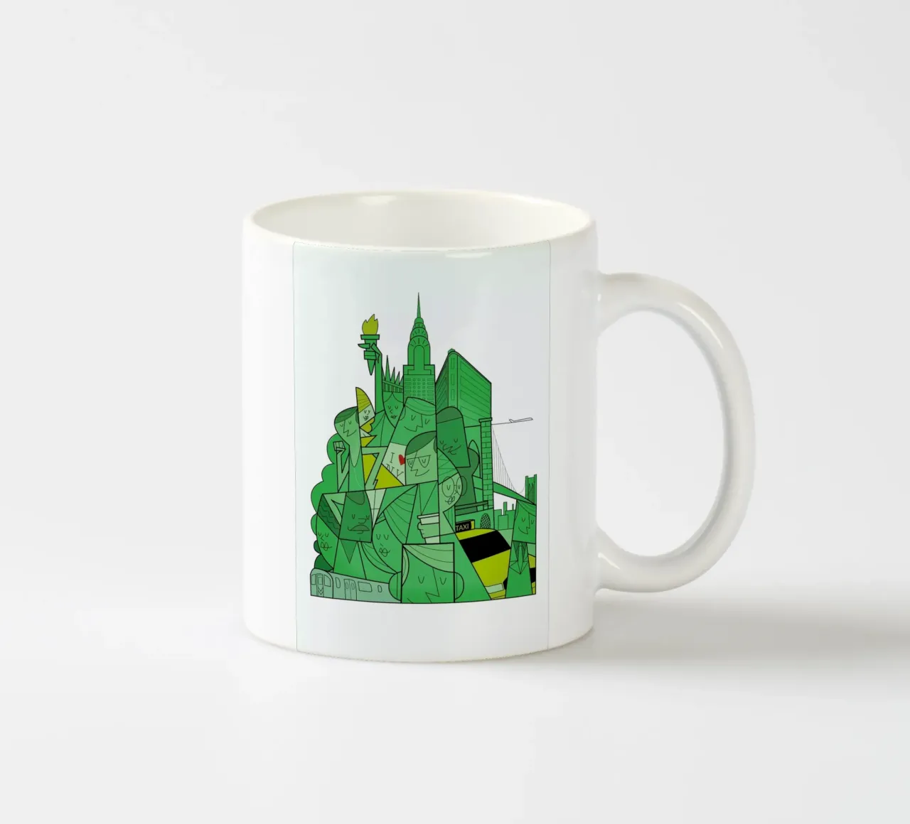 New York tazza in ceramica da Ale Giorgini