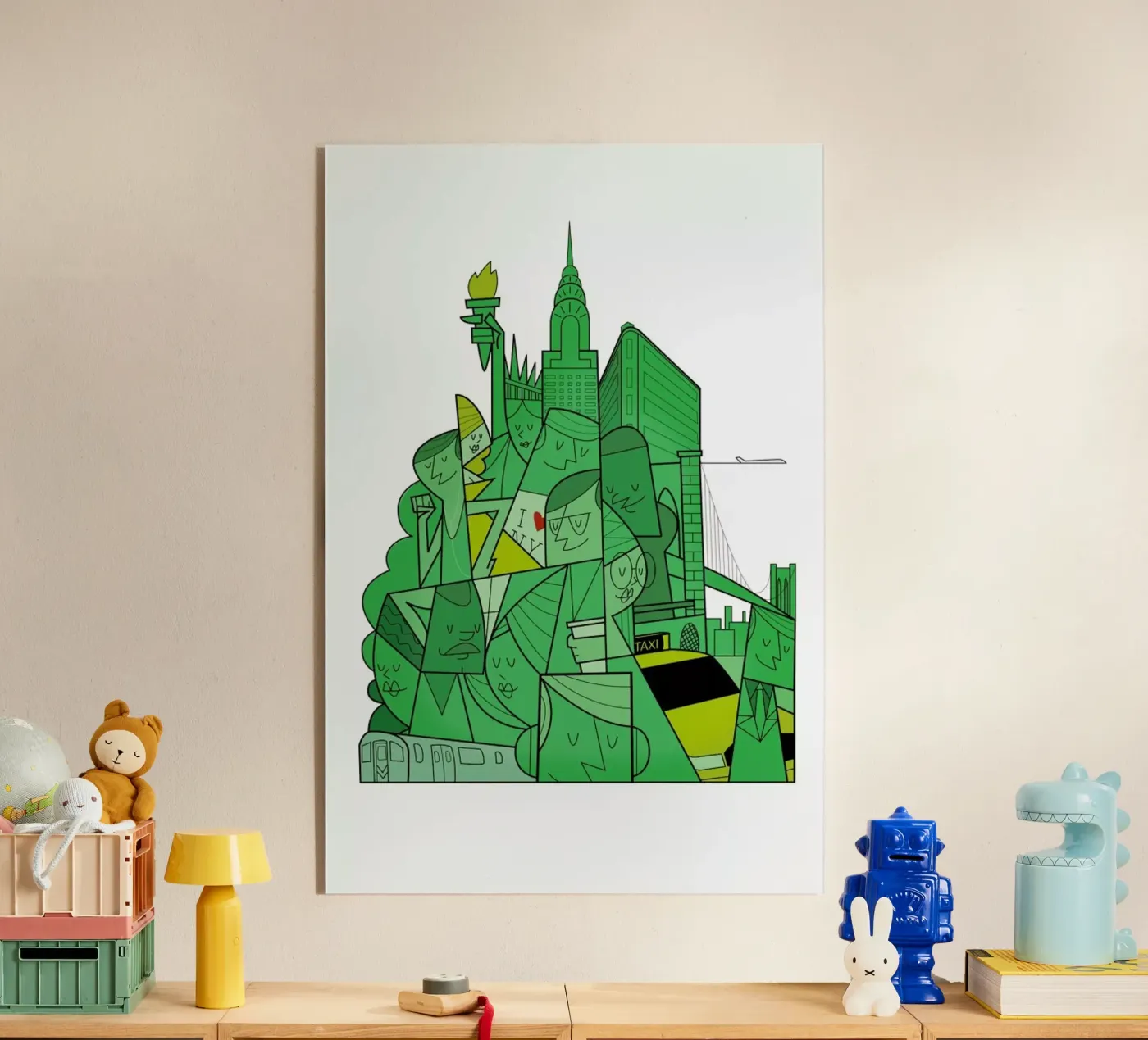 New York acrylic glass by Ale Giorgini