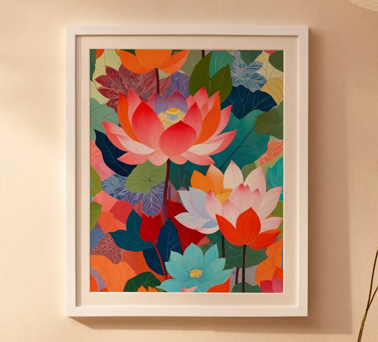 Il Giardino del Loto Incantato poster con telaio in plastica da 83oranges