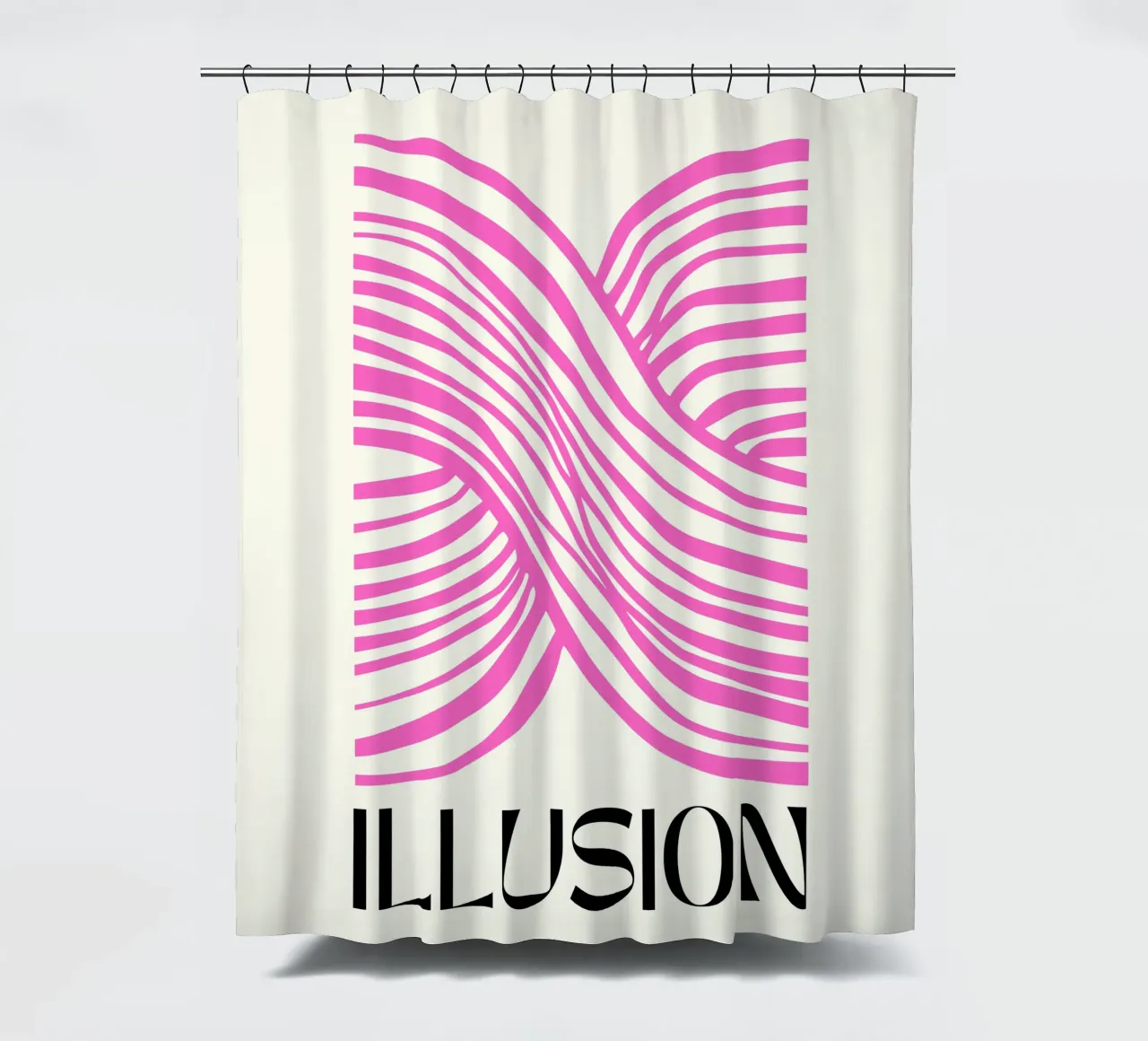 Mind-Bending Waves - Abstract Geometry shower curtain by Studio Mooodz