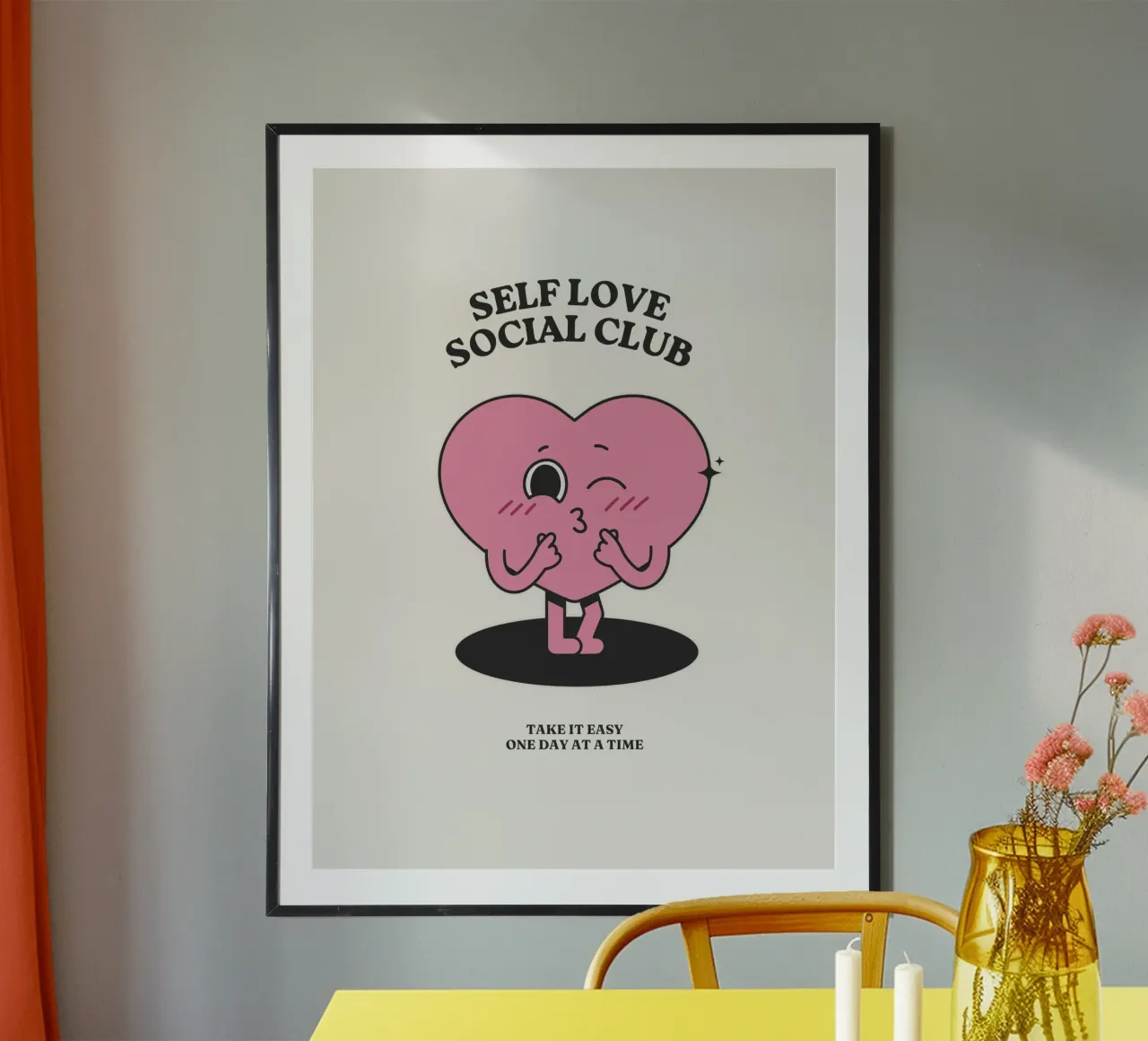 Liebe Dich Selbst – Charmanter Kawaii-Print Poster von Studio Mooodz