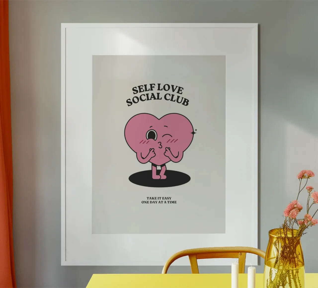 Liebe Dich Selbst – Charmanter Kawaii-Print Poster von Studio Mooodz
