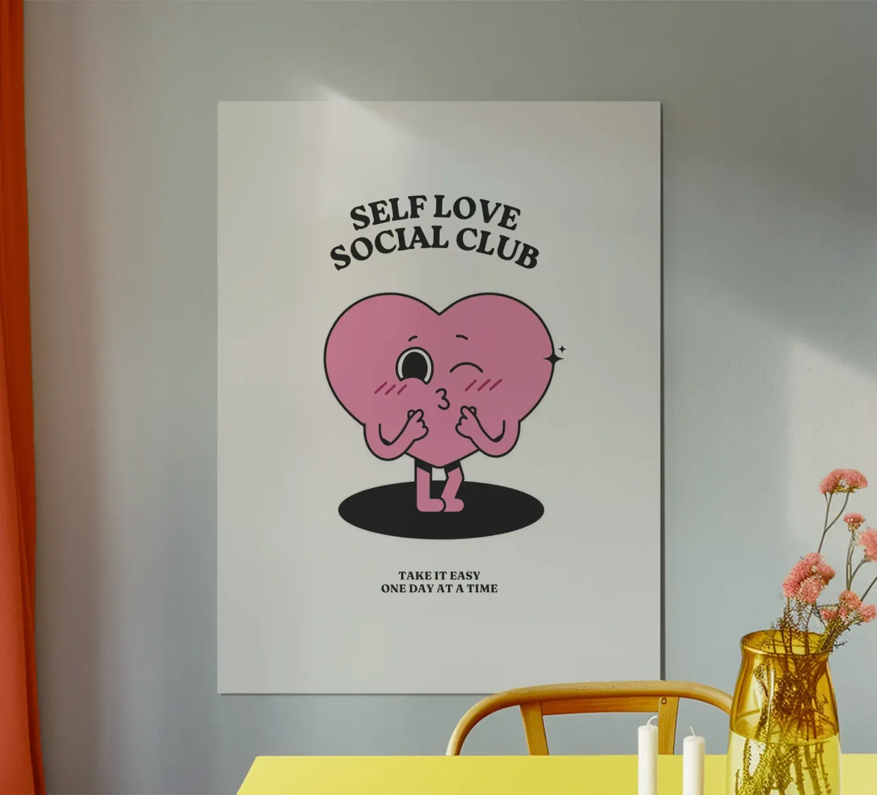 Liebe Dich Selbst – Charmanter Kawaii-Print Poster von Studio Mooodz
