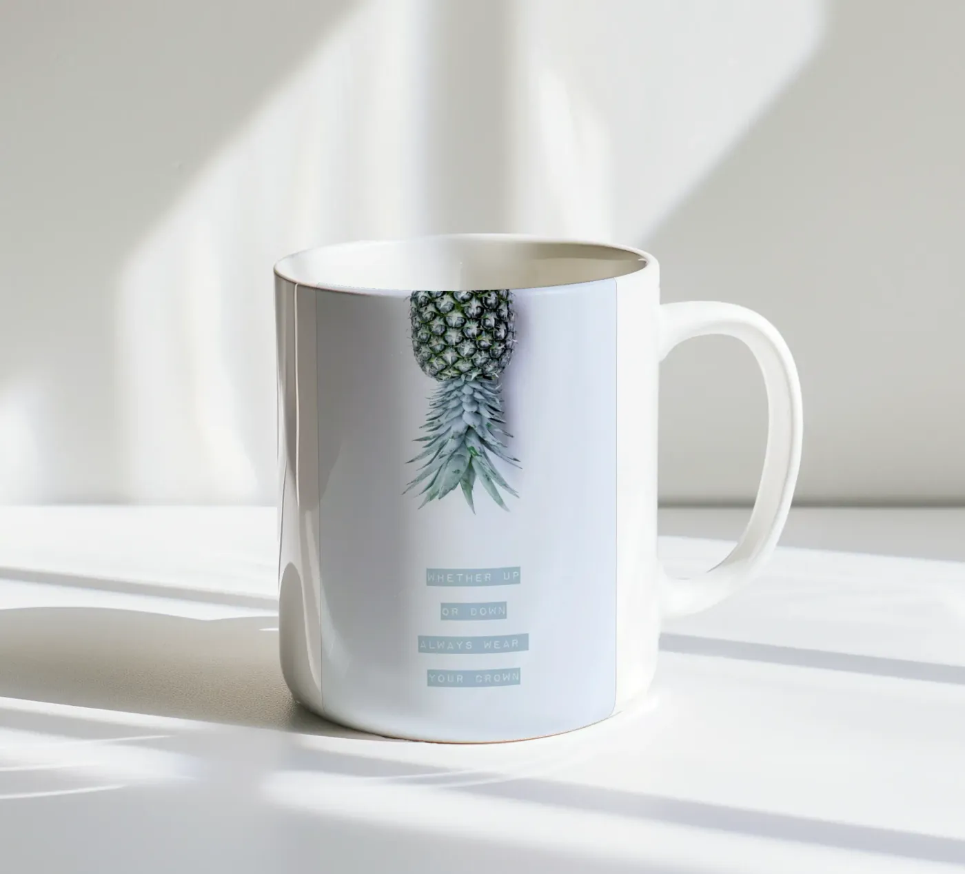 Pineapple Crown ceramic mug by Ingrid Beddoes