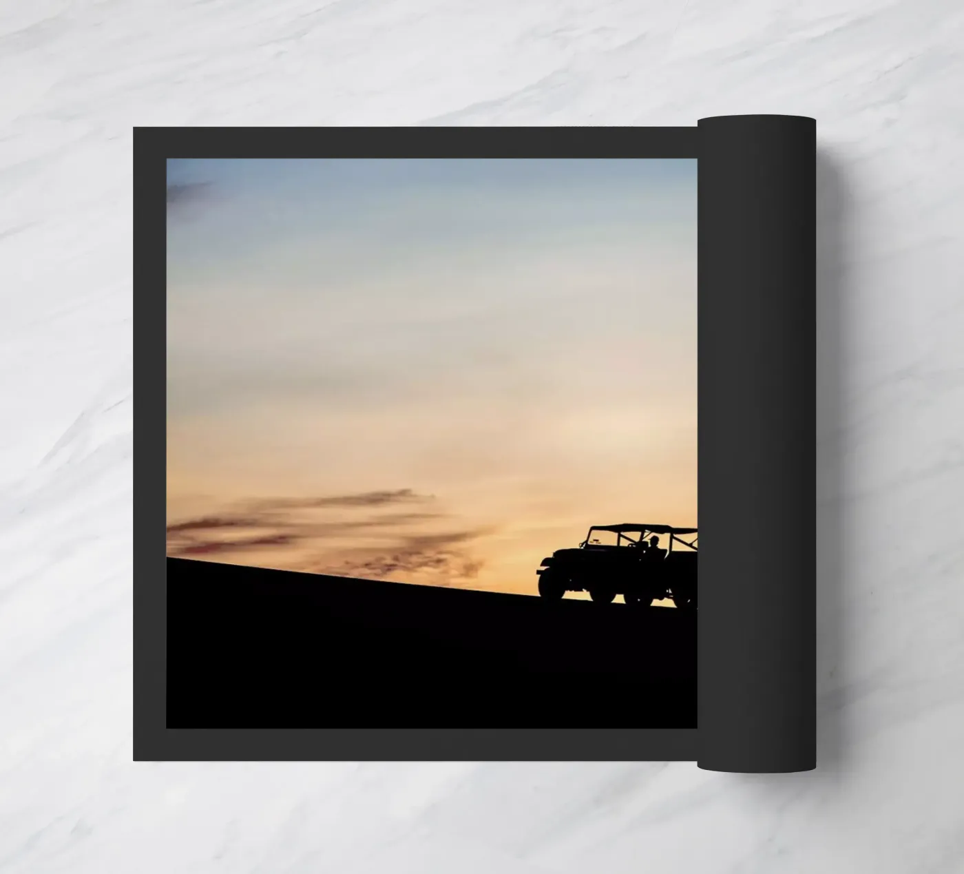 Sunset Sillhouettes doormat by Charlotte Curd