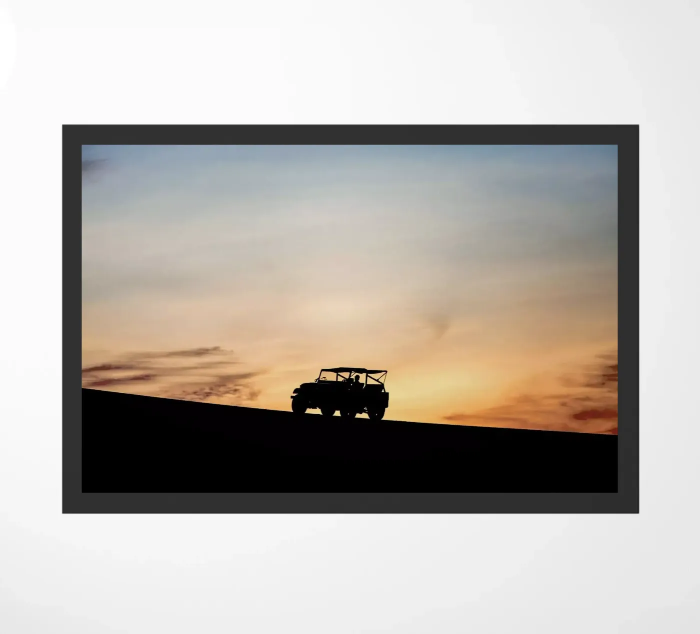 Sunset Sillhouettes doormat by Charlotte Curd