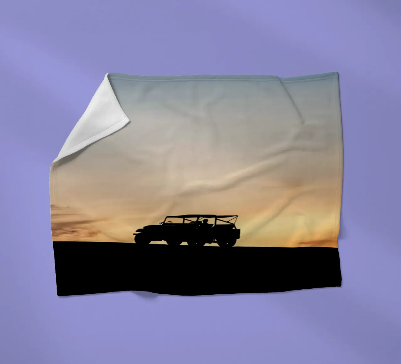 Sunset Sillhouettes coperta in pile da Charlotte Curd