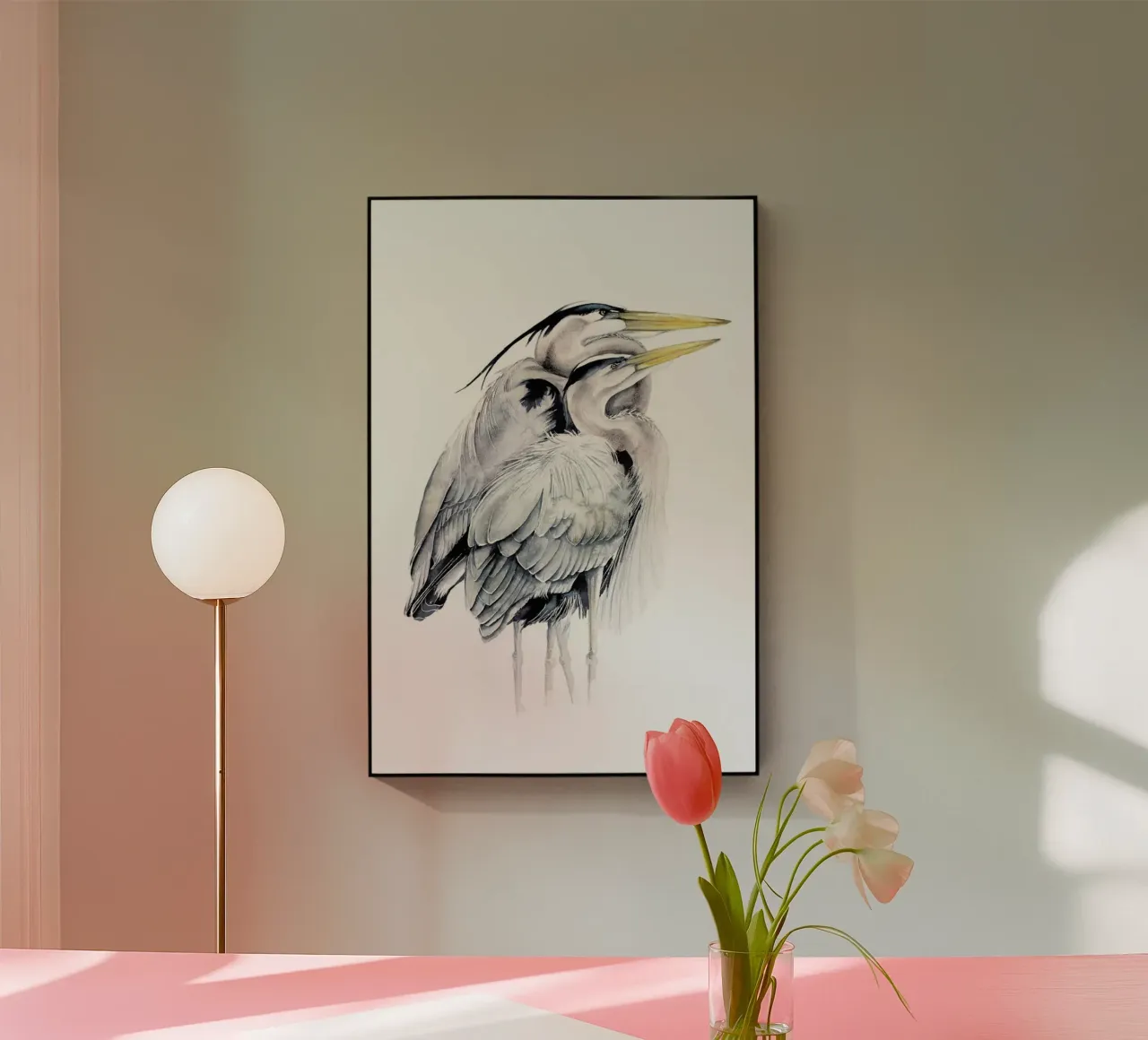 Grey Herons plexiglass da Karolina Kijak