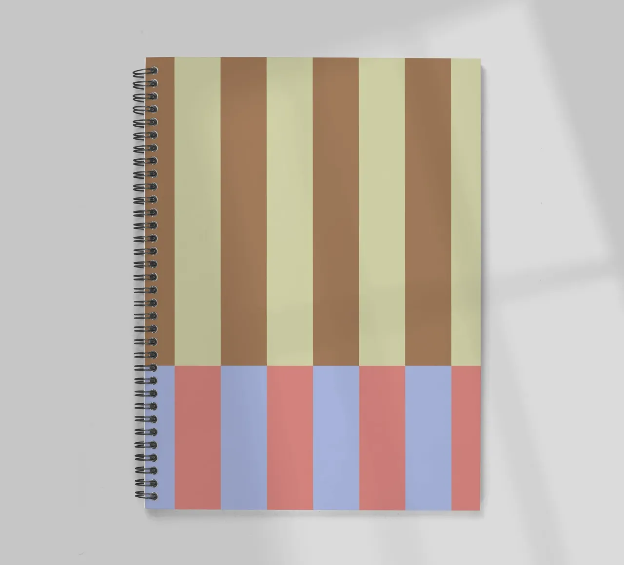 Abstract Stripes Pattern 01 spiral notebook by Paigaam Studio