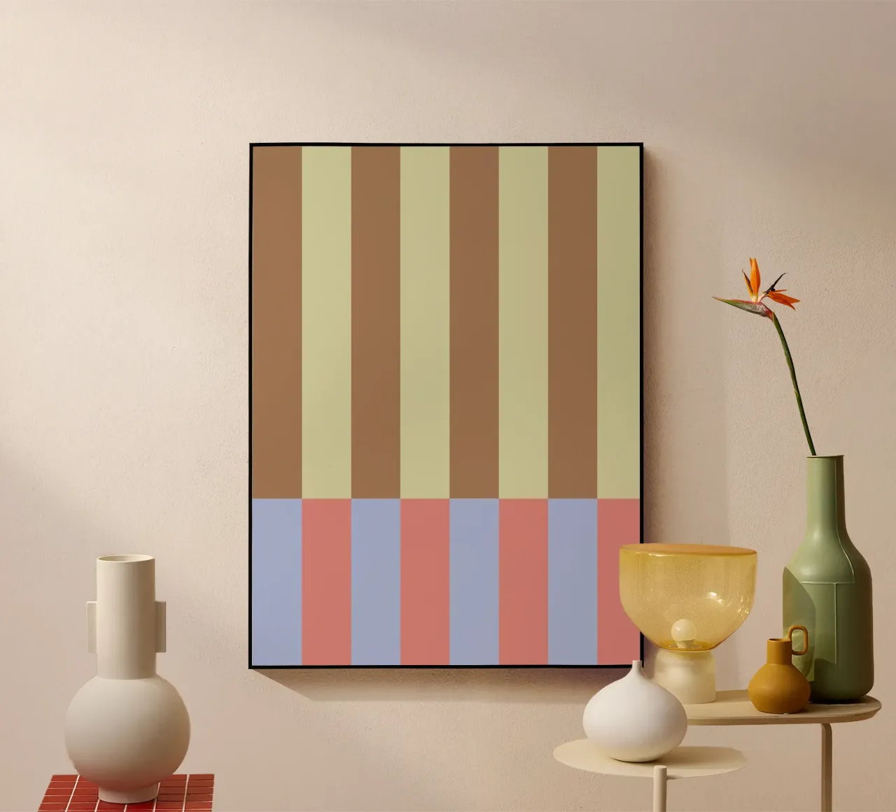 Abstraktes Streifenmuster 01 Acryl-Glas von Paigaam Studio