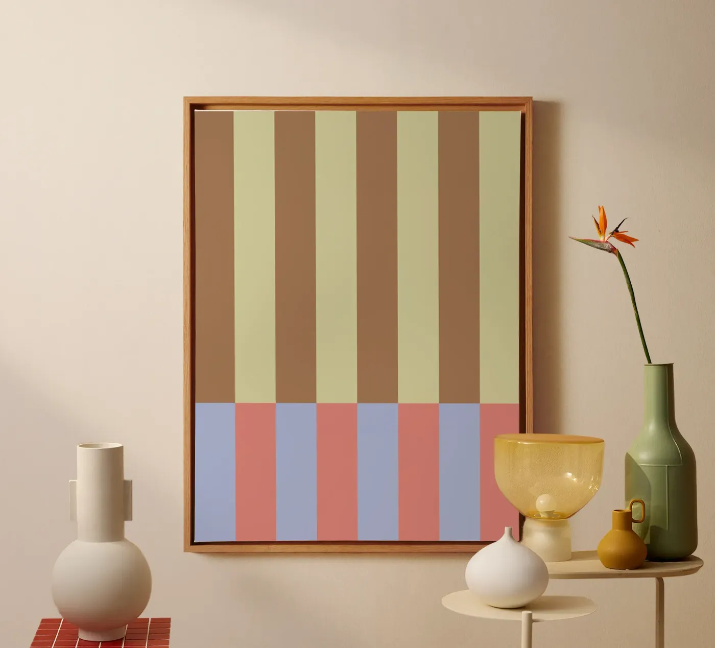 Abstract Stripes Pattern 01 canvas by Paigaam Studio
