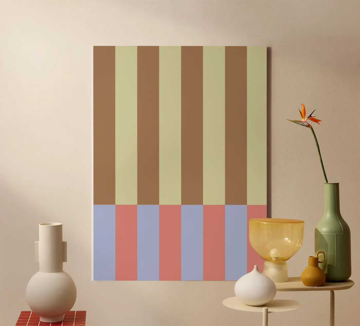Abstract Stripes Pattern 01 canvas by Paigaam Studio