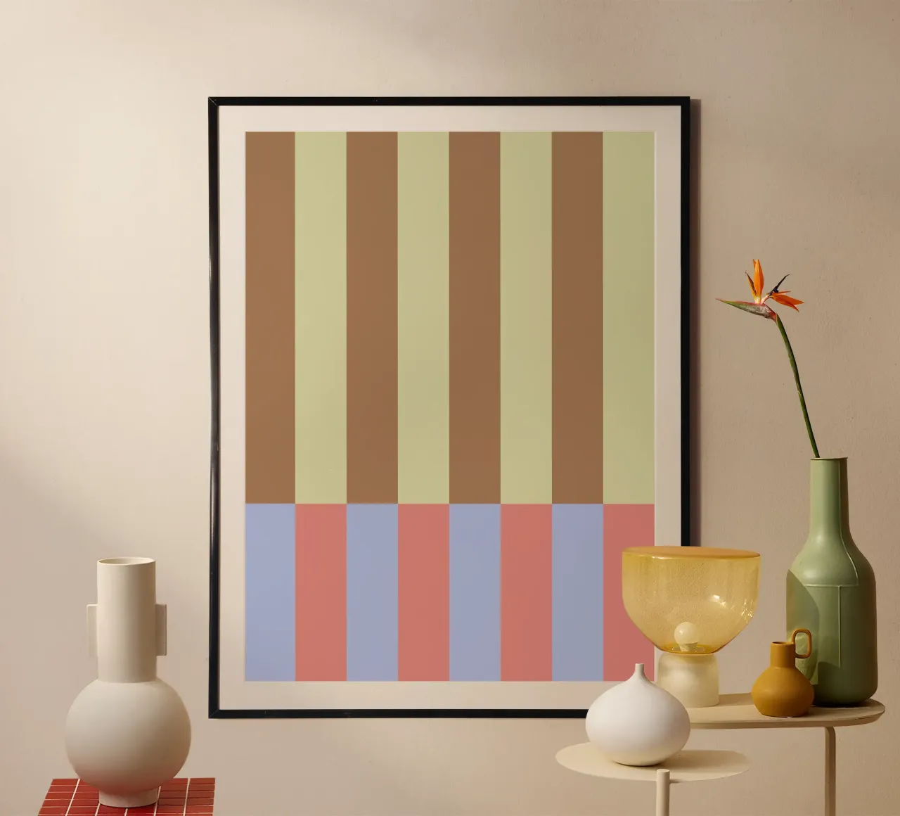Abstract Stripes Pattern 01 poster by Paigaam Studio