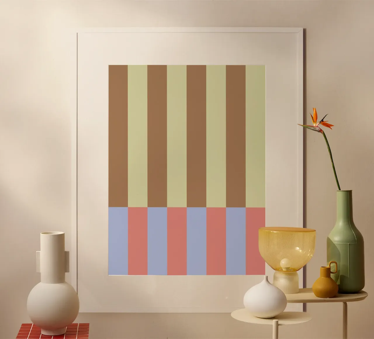 Abstract Stripes Pattern 01 poster by Paigaam Studio