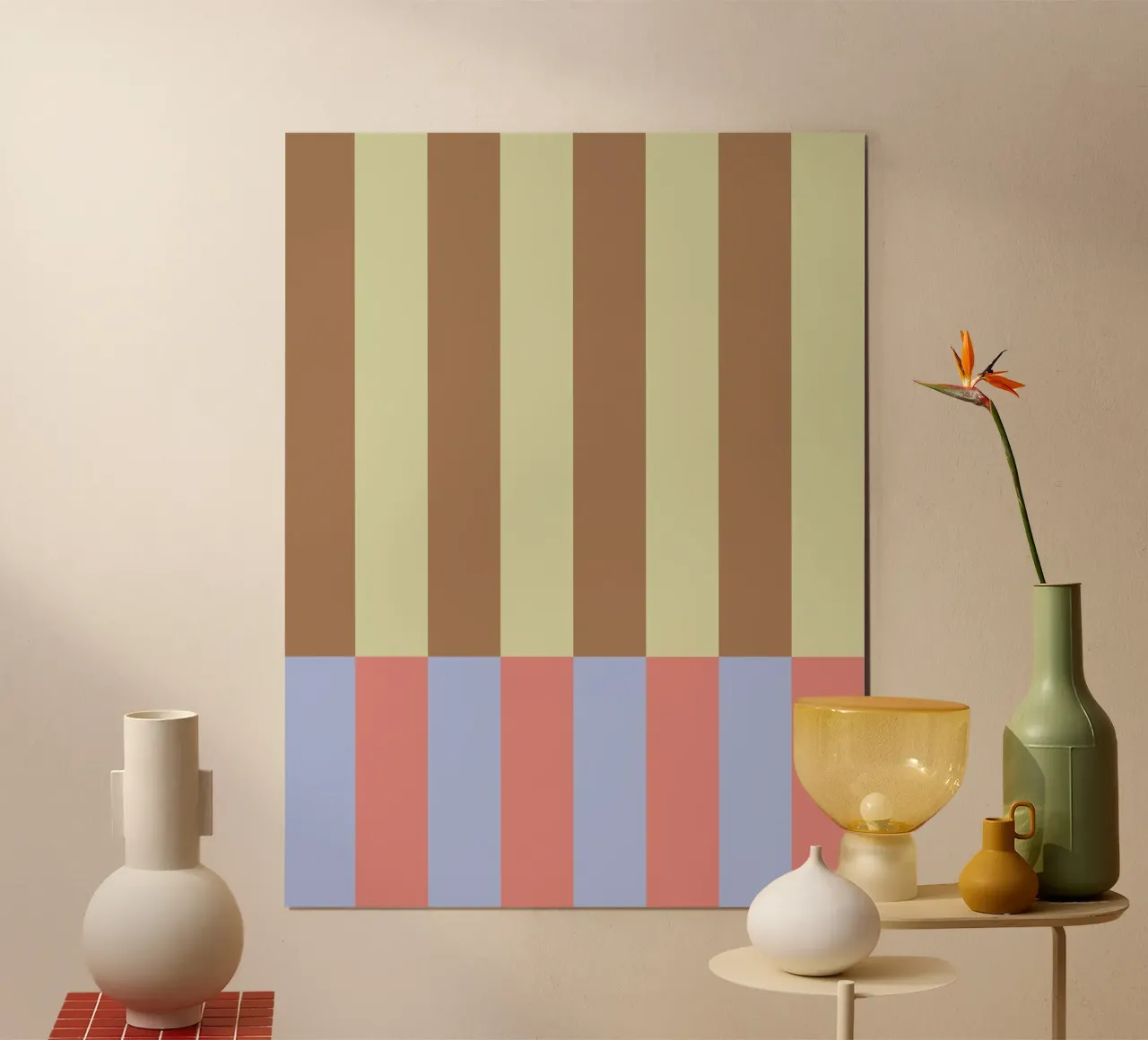 Abstract Stripes Pattern 01 poster by Paigaam Studio