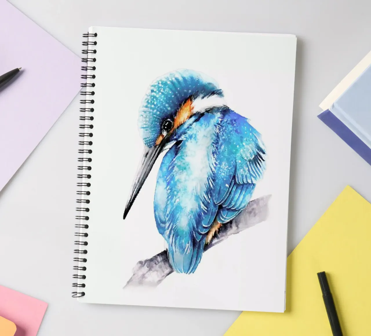 Kingfisher on the branch diario ad anelli da Karolina Kijak