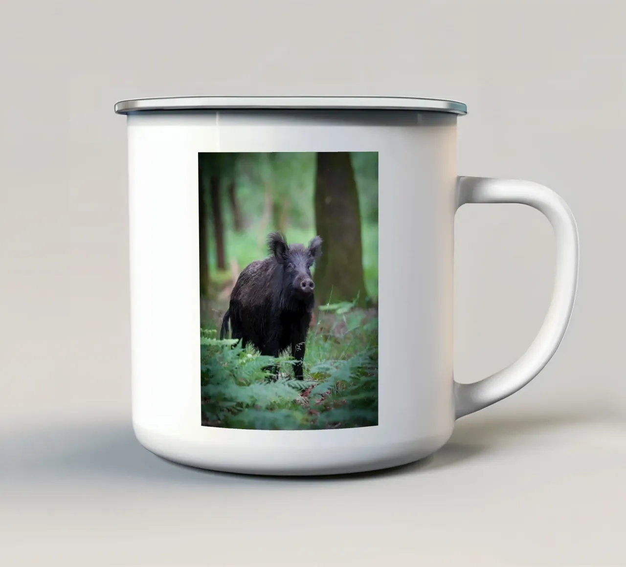 Cinghiale tazza in smalto da Tom's Wildlife