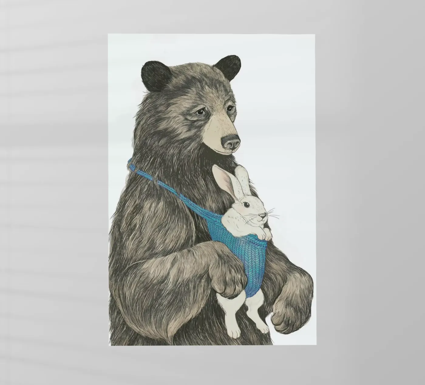 Bear Au Pair pellicola backlit da Laura Graves