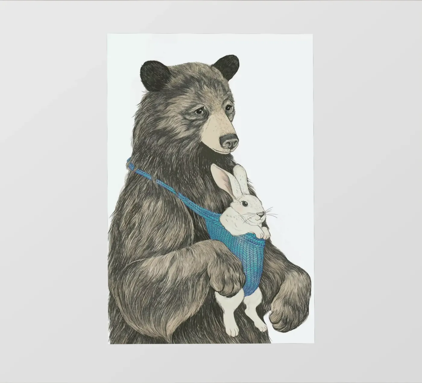 Bear Au Pair pellicola backlit da Laura Graves