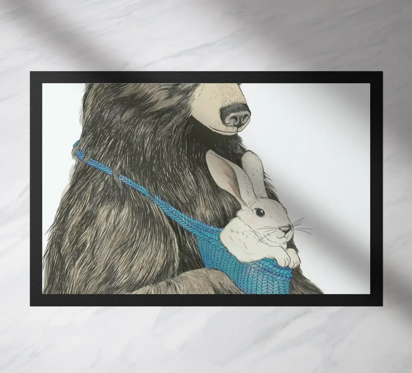 Bear Au Pair doormat by Laura Graves