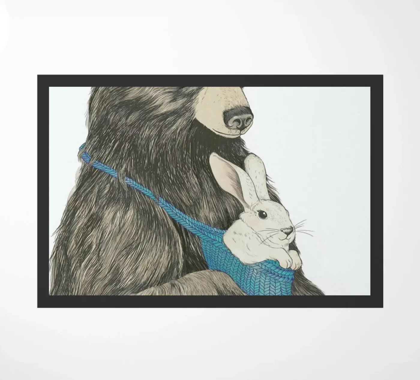 Bear Au Pair doormat by Laura Graves