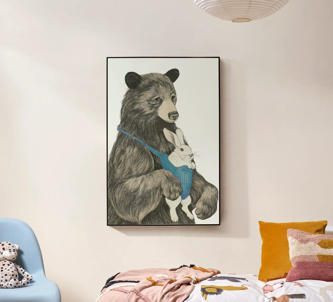 Bear Au Pair acrylic glass by Laura Graves