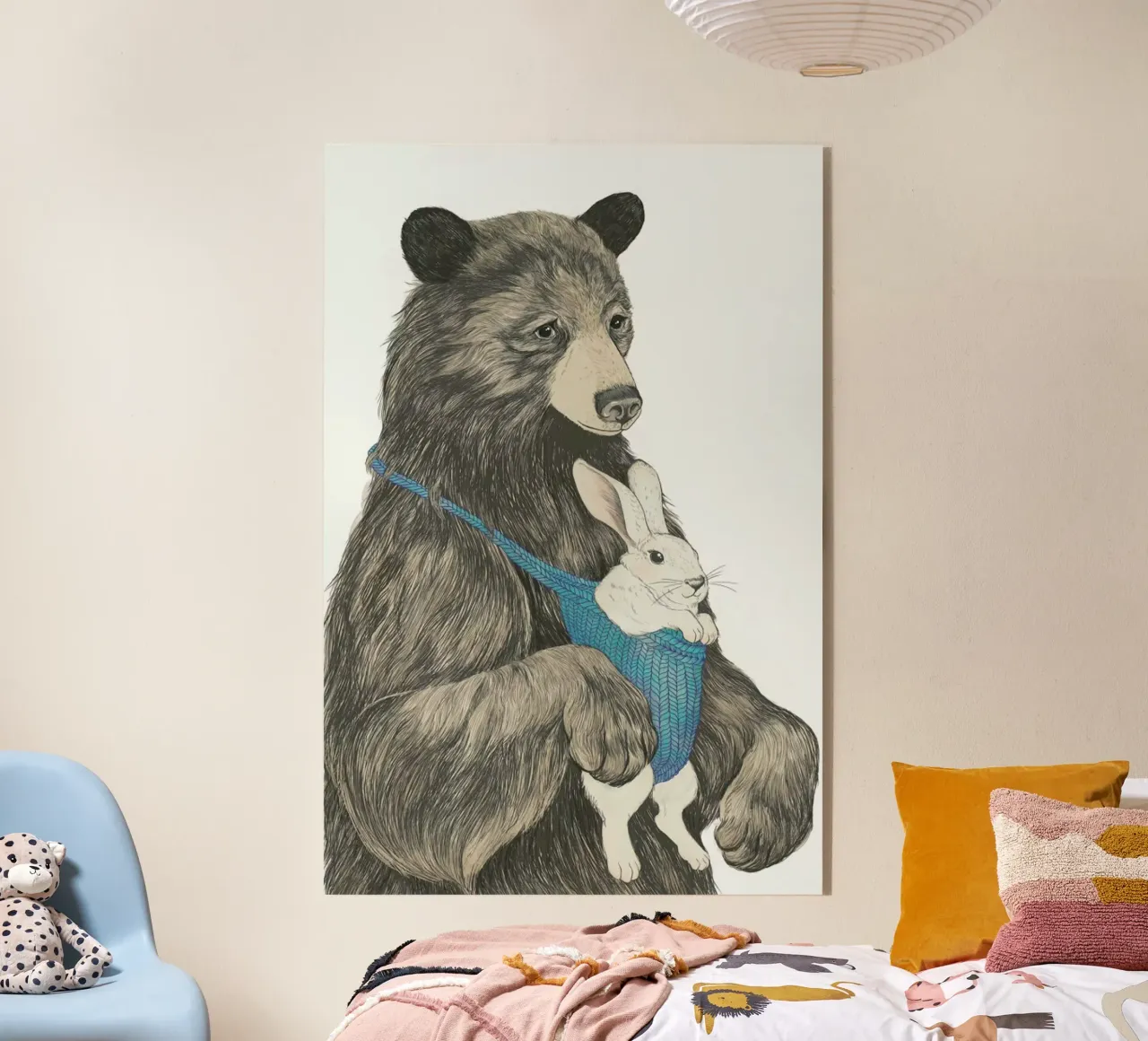 Bear Au Pair plexiglass da Laura Graves