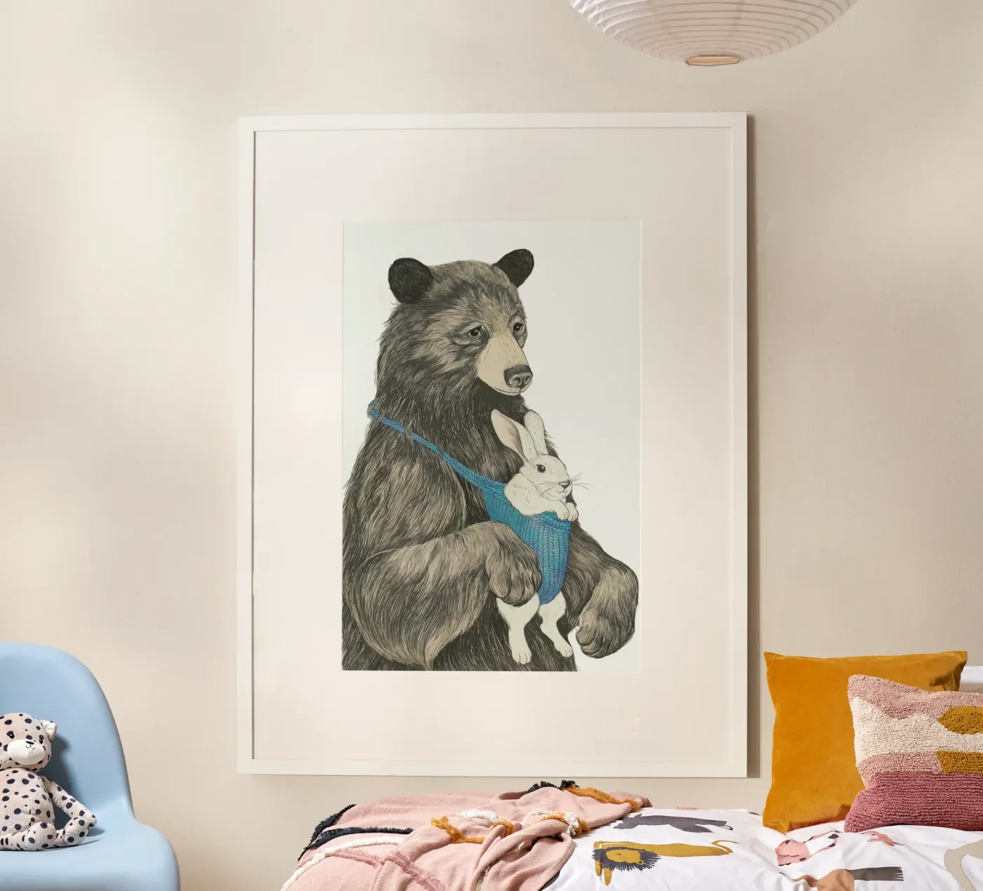 Bear Au Pair poster van Laura Graves