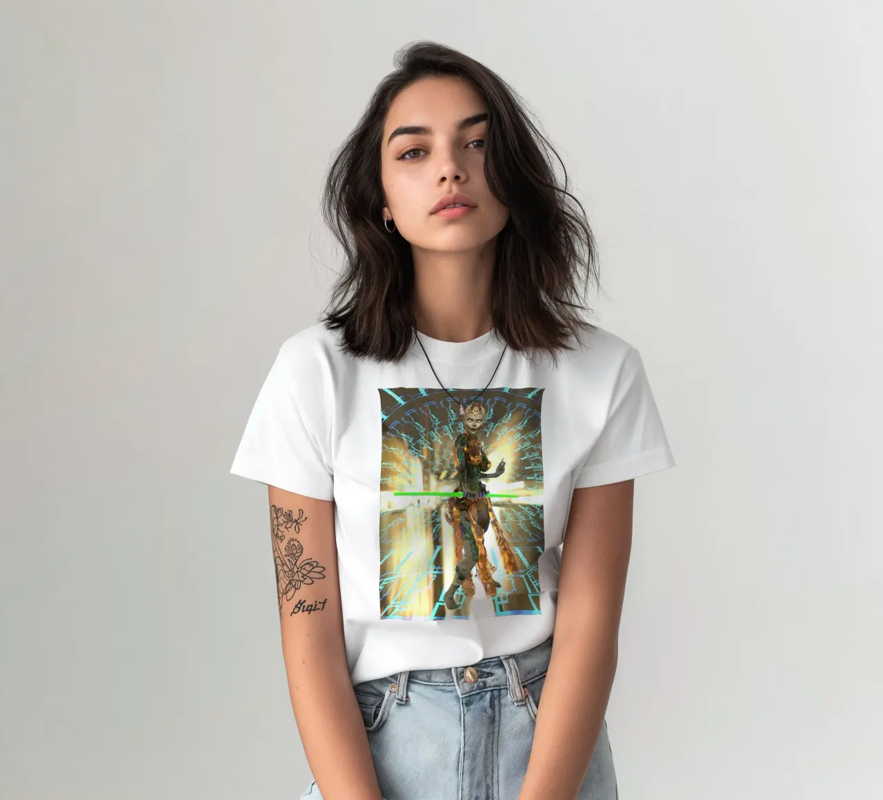 Grynn-Dyl - Sci-Fi Warrior with Lightsaber t-shirt da the-witcher