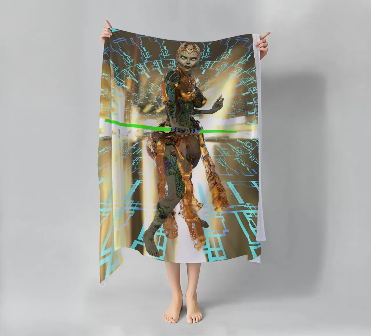 Grynn-Dyl - Sci-Fi Warrior with Lightsaber telo mare da the-witcher