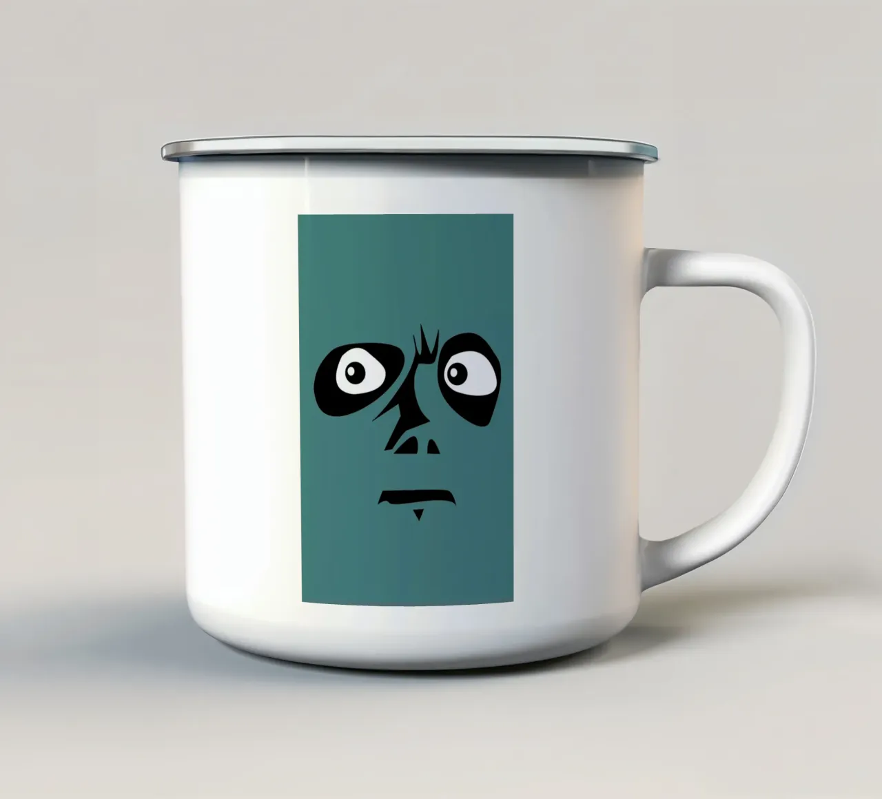 Zombie enamel mug by AS Art