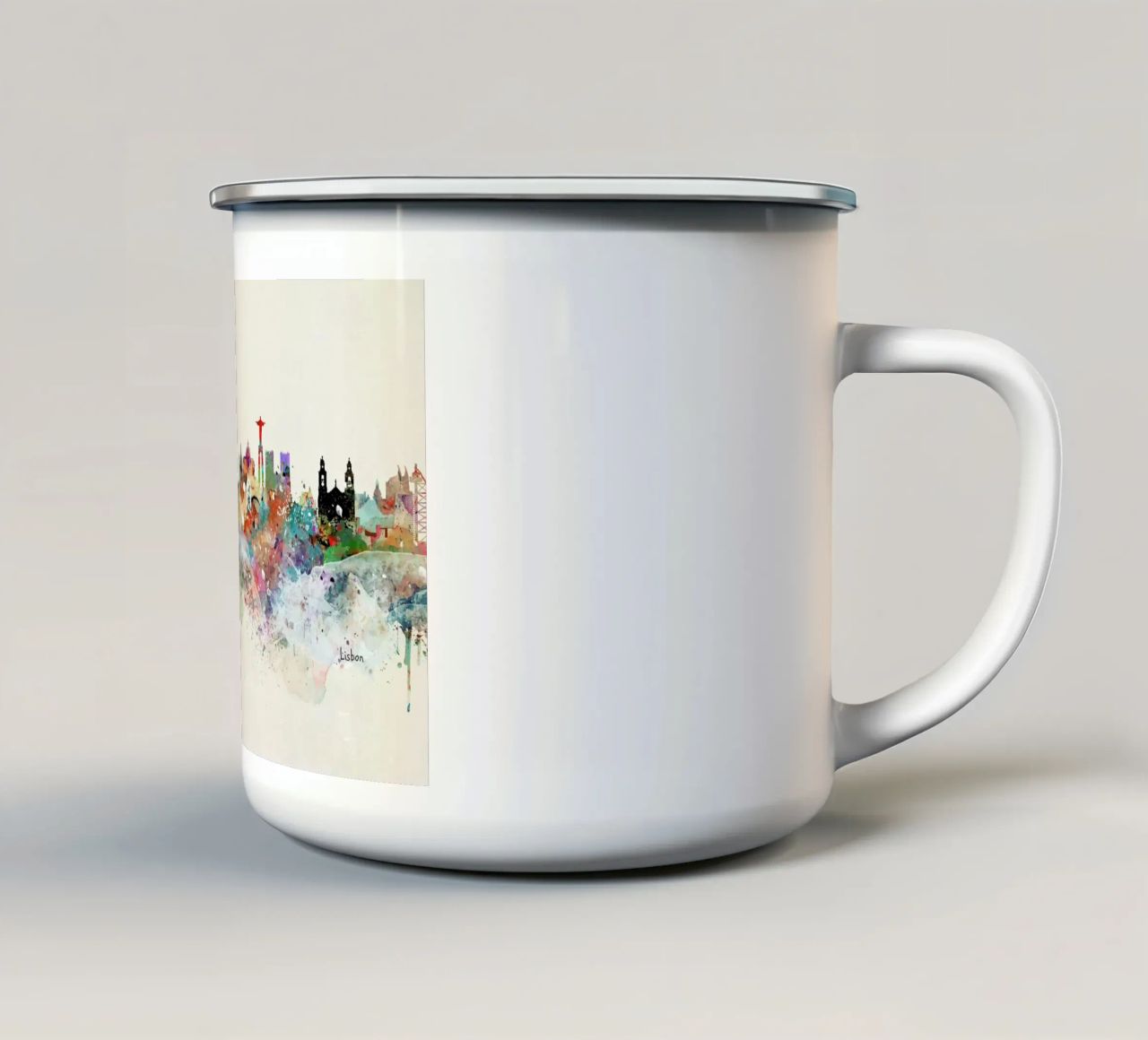 Lisbon tazza in smalto da Brian Buckley