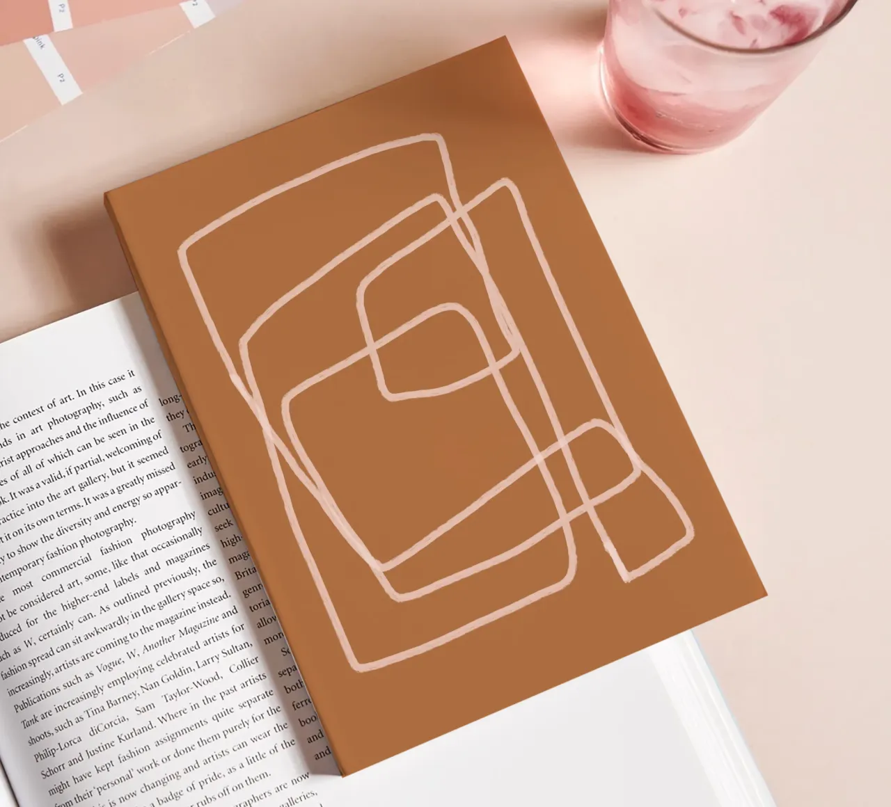 Abstract Lines 01 notebook by Paigaam Studio