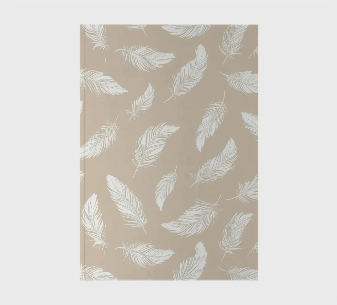 The grammar of the wind | Feather-light pattern in beige notebook by Autofocus