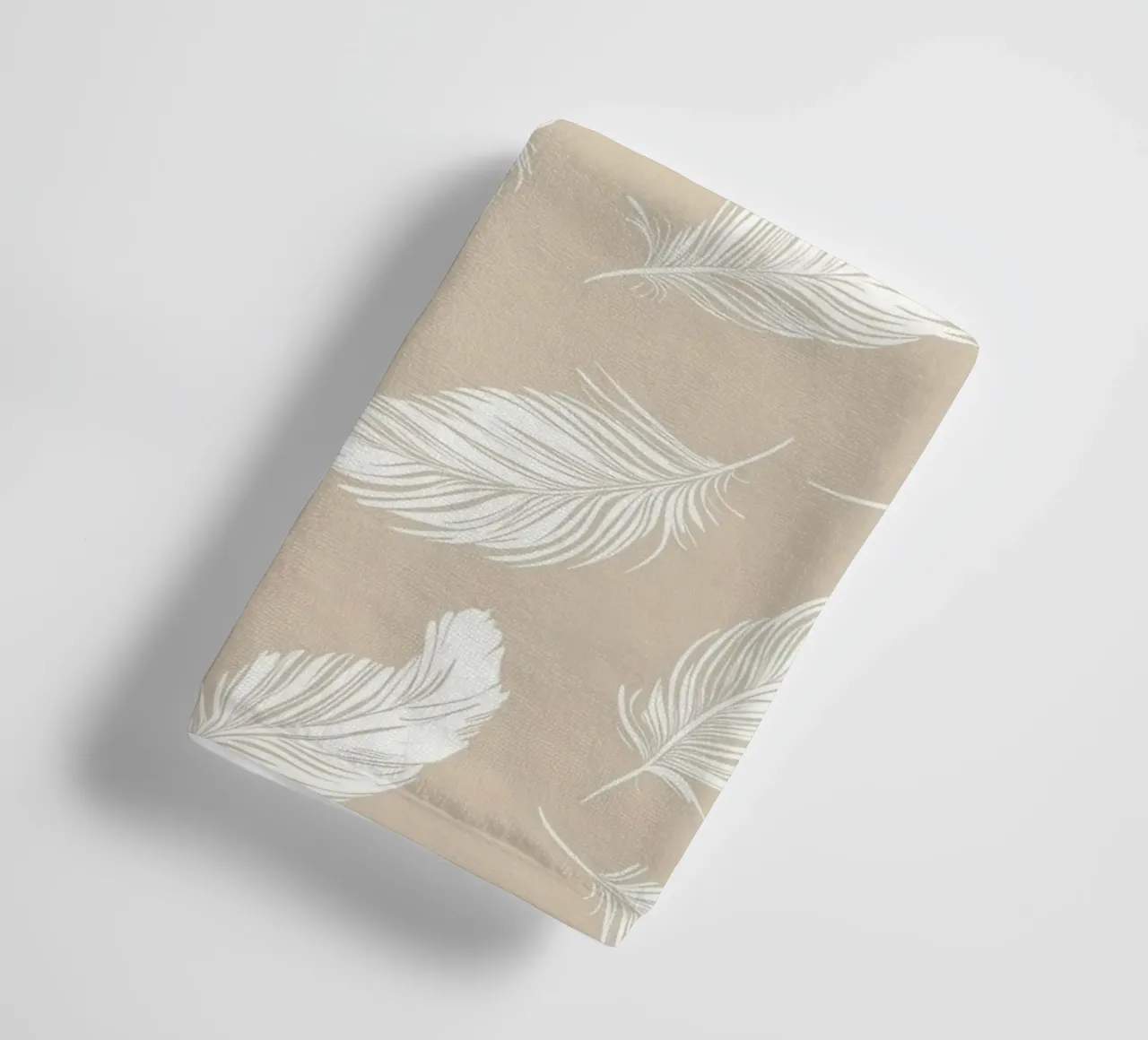 The grammar of the wind | Feather-light pattern in beige towel by Autofocus