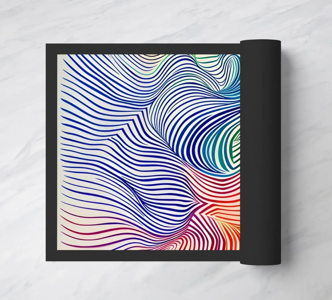 Rainbow Flow - Composizione astratta di colori zerbino da Studio Mooodz