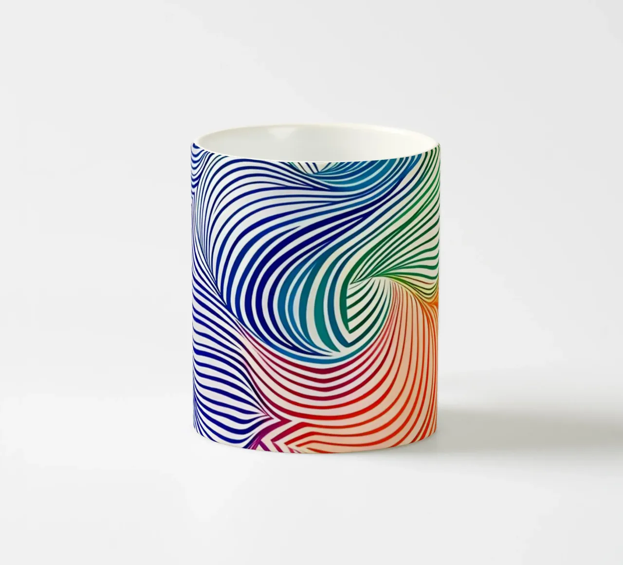 Rainbow Flow - Composizione astratta di colori tazza in ceramica da Studio Mooodz