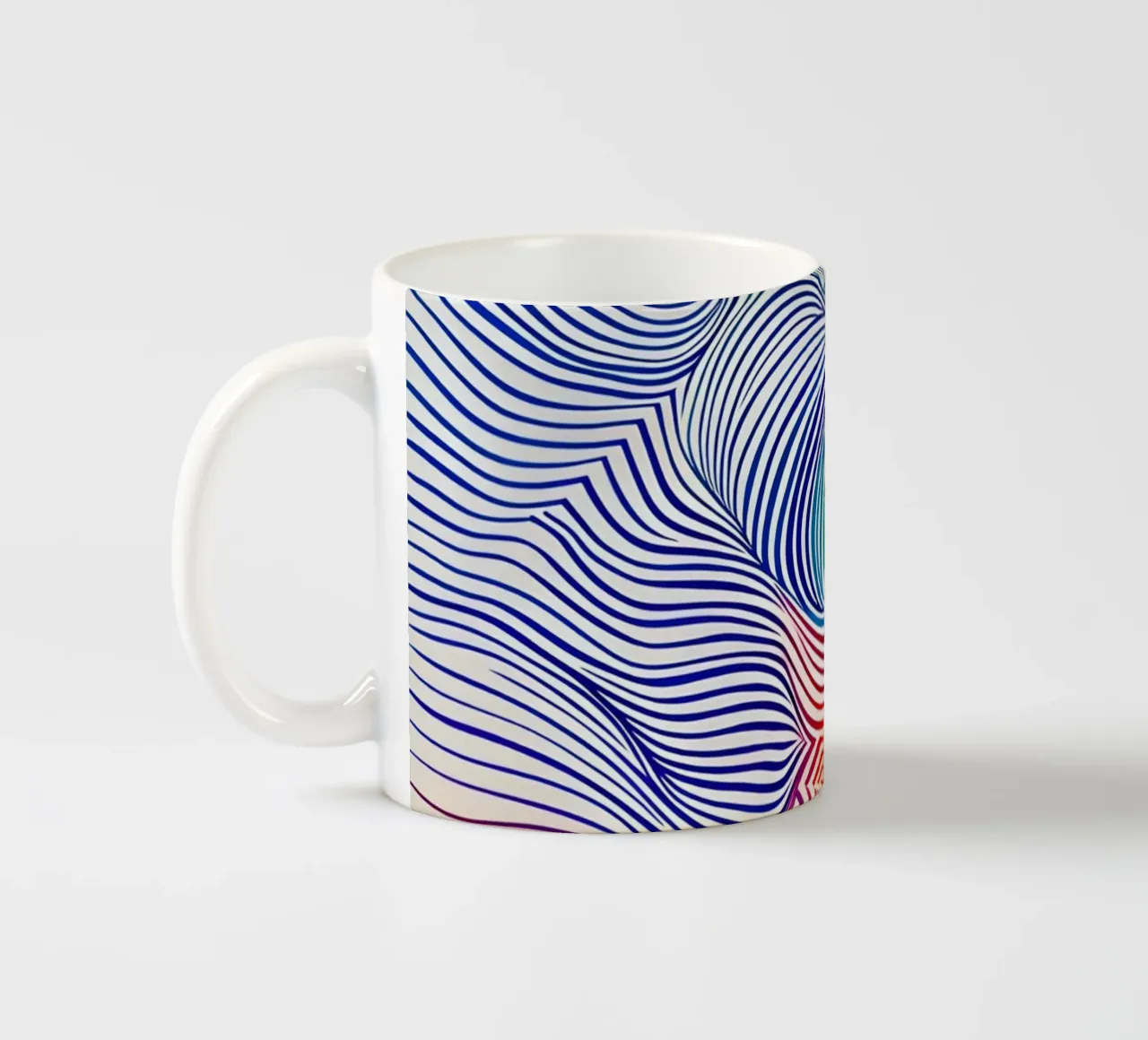 Rainbow Flow - Composizione astratta di colori tazza in ceramica da Studio Mooodz