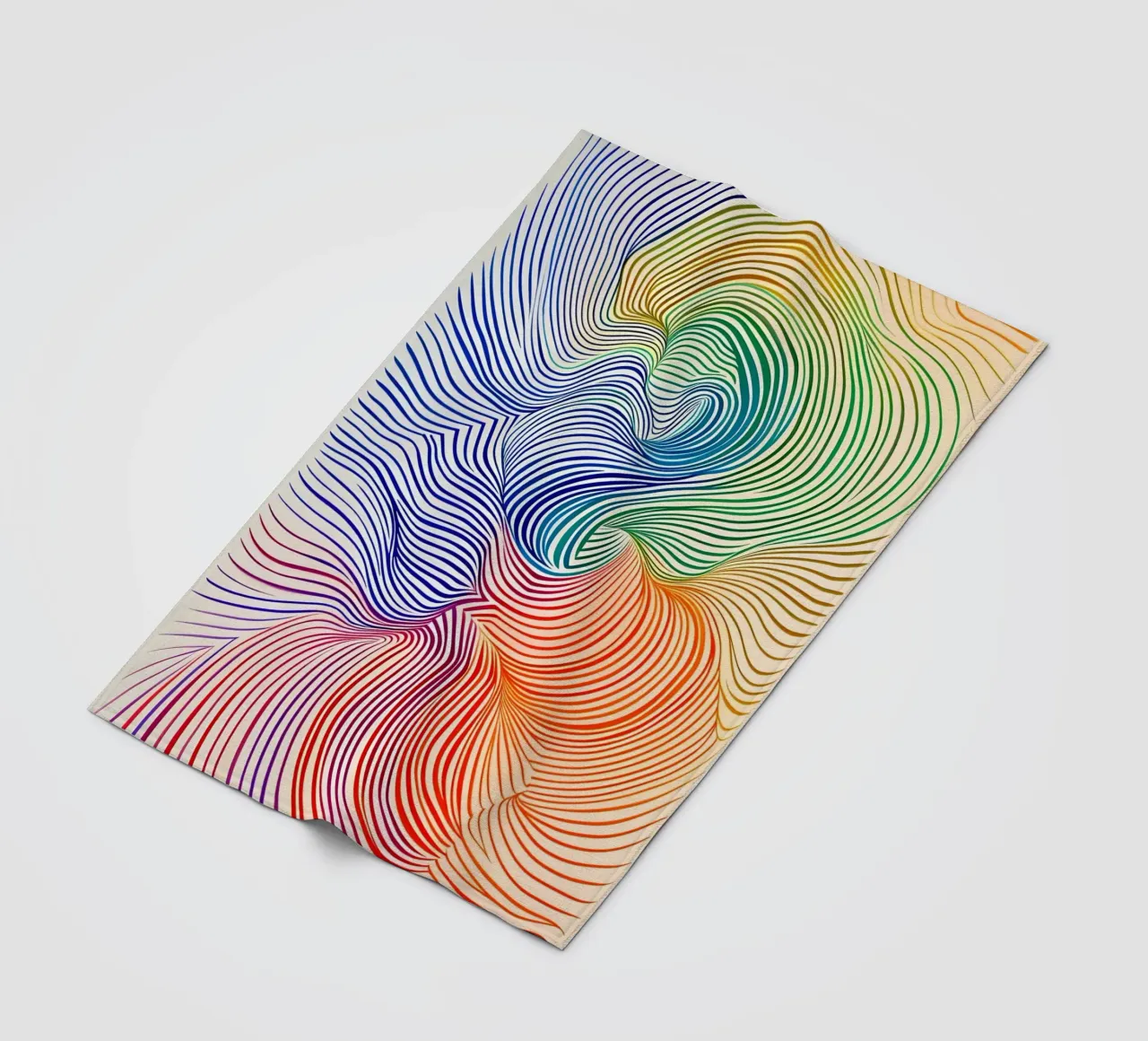 Rainbow Flow - Composizione astratta di colori coperta in pile da Studio Mooodz