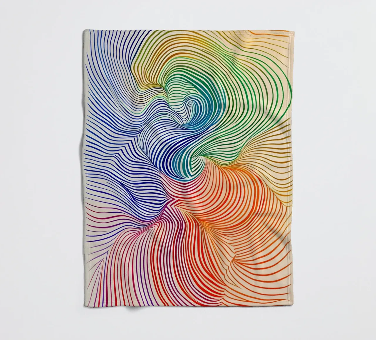 Rainbow Flow - Composizione astratta di colori coperta in pile da Studio Mooodz