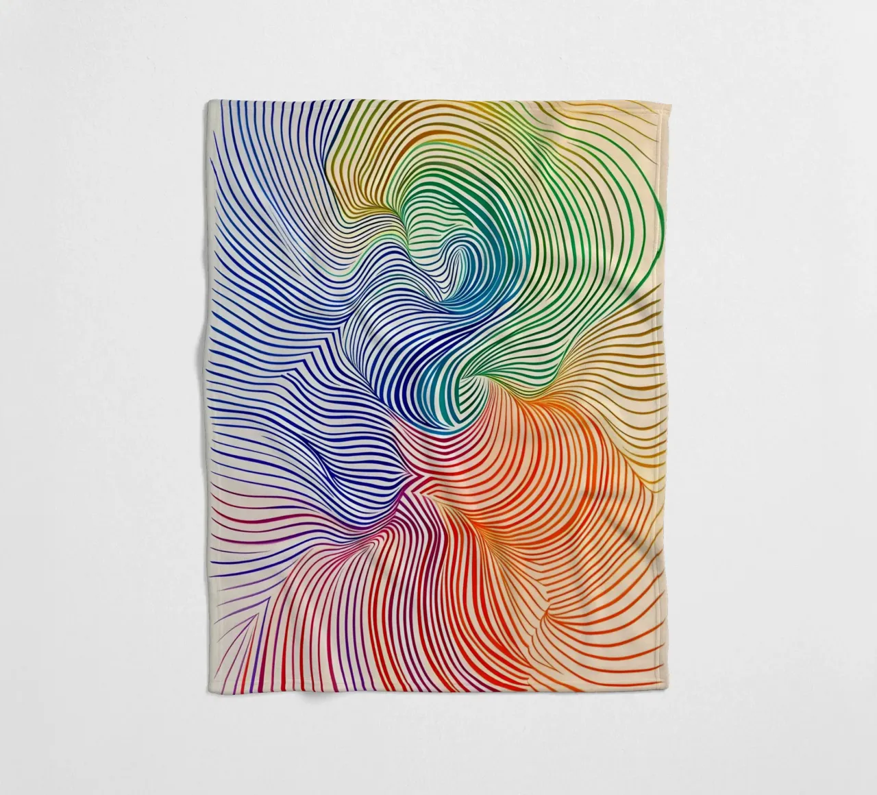 Rainbow Flow - Composizione astratta di colori coperta in pile da Studio Mooodz