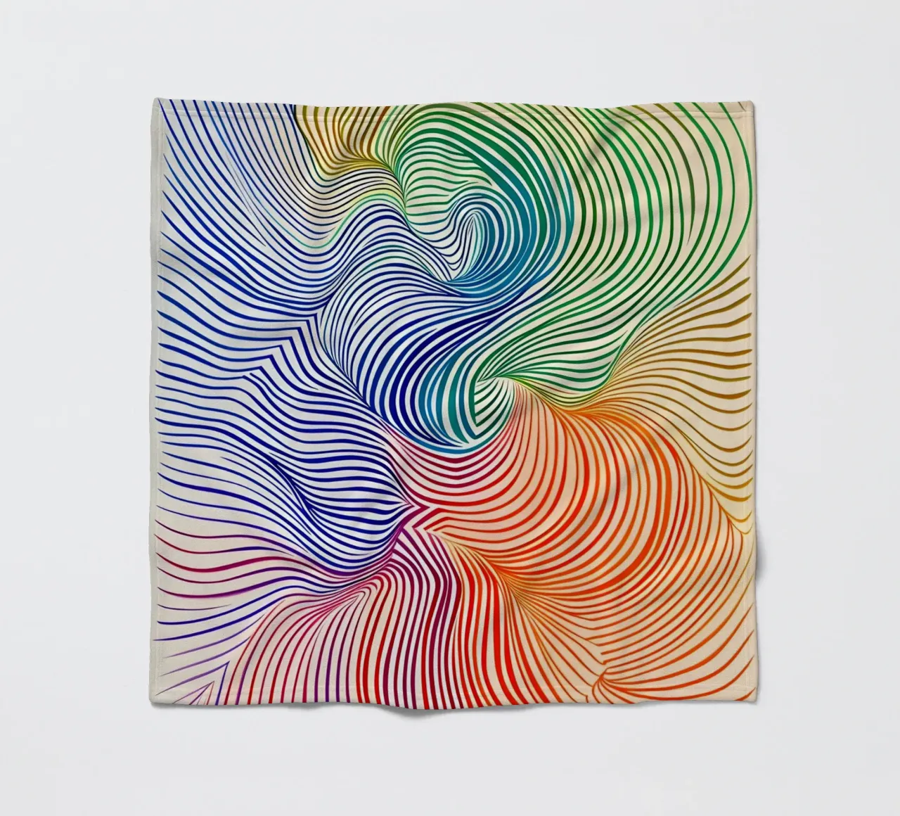 Rainbow Flow - Composizione astratta di colori coperta in pile da Studio Mooodz