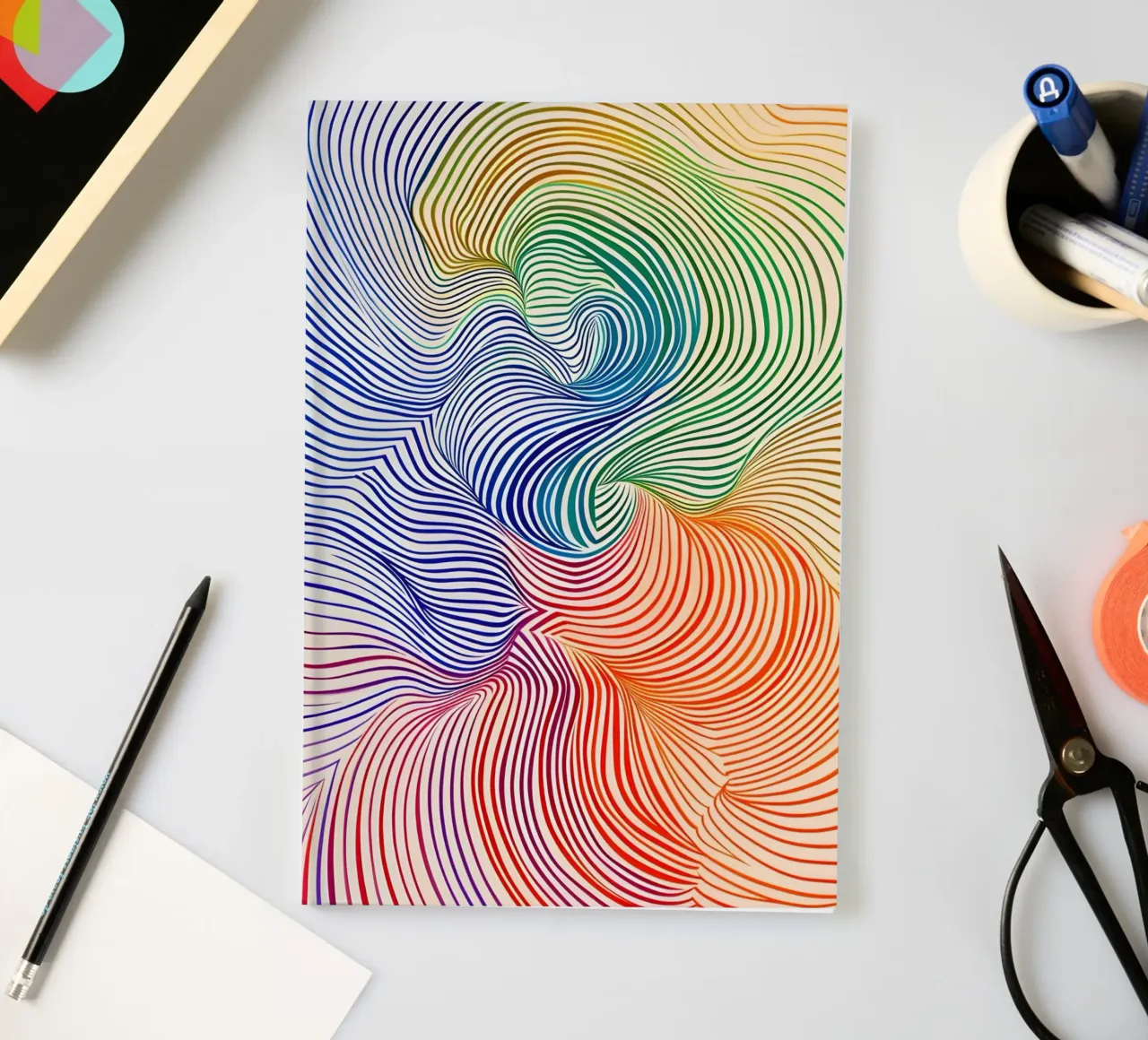 Rainbow Flow - Composizione astratta di colori diario da Studio Mooodz