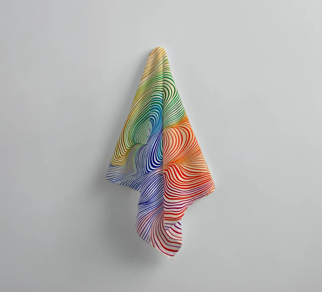 Rainbow Flow - Abstract colour composition towel by Studio Mooodz
