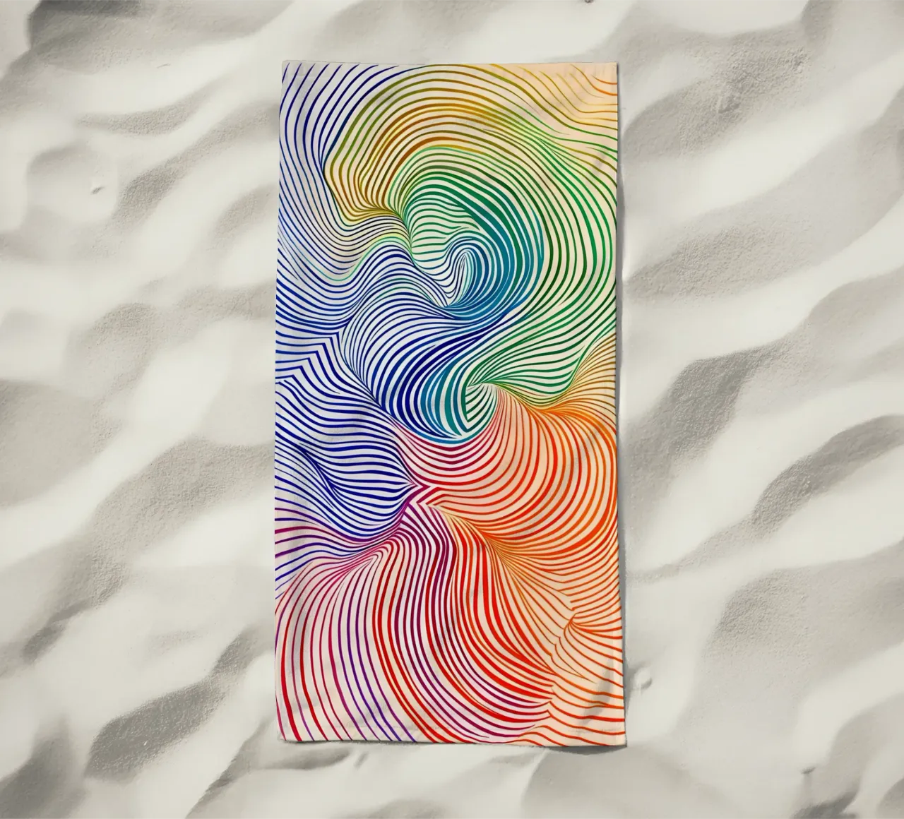 Rainbow Flow - Composizione astratta di colori telo mare da Studio Mooodz